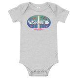 Washington DC skyline Oval, Baby Onesie