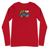 Blue Crab Maryland Flag, Unisex Long Sleeve Tee
