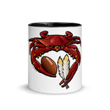 Washington Red Crab Football - Mug with Color Inside