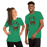 Holiday Crab Wreath, Short-Sleeve Unisex T-Shirt