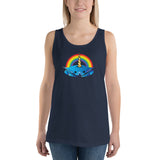 Unicorn Crab w/ Rainbow, Unisex Tank Top