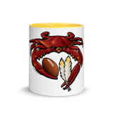 Washington Red Crab Football - Mug with Color Inside