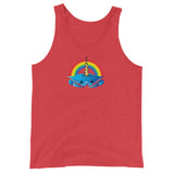 Unicorn Crab w/ Rainbow, Unisex Tank Top