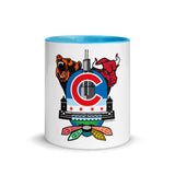 Chicago Sports Fan Crest - Mug with Color Inside