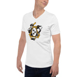 Pittsburgh - Three Rivers Roar Sports Fan Crest - Unisex Short Sleeve V-Neck T-Shirt