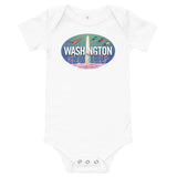 Washington DC skyline Oval, Baby Onesie