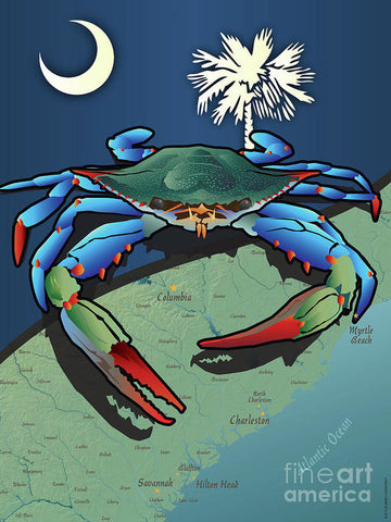 South Carolina Blue Crab - Art Print