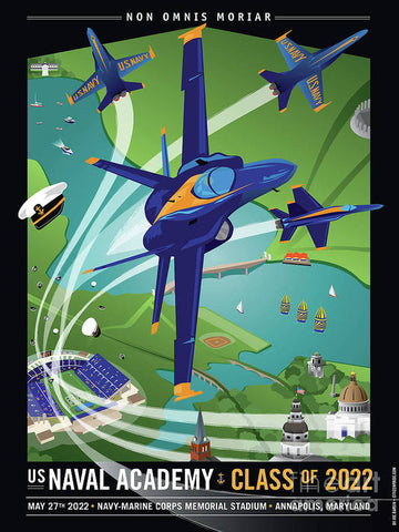 USNA Class of 2022 with Blue Angels - Art Print