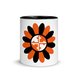 Baltimore Power Flower in Orange & Black, Mug with Color Inside, 11 oz.