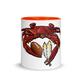 Washington Red Crab Football - Mug with Color Inside, 11 oz