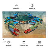 Coastal Blue Crab, Large Flag, 56 x 34.5" with 2 grommets