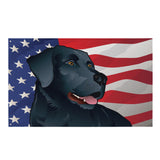 USA Black Lab, Large Flag, 56 x 34.5" with 2 grommets