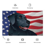 USA Black Lab, Large Flag, 56 x 34.5" with 2 grommets