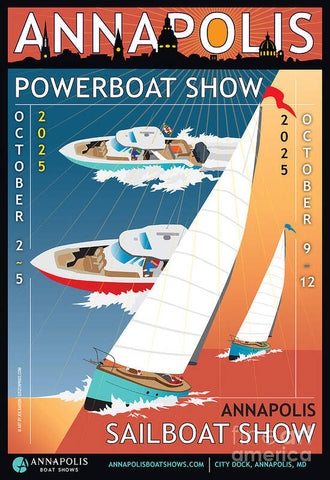 Annapolis Boat Show Poster - Art Print