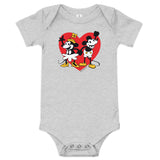 Steamboat Willie in Love with Heart, Baby short sleeve one piece