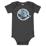 Steamboat Willie Sailing a Whale, Baby short sleeve one piece