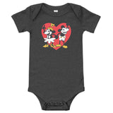 Steamboat Willie in Love with Heart, Baby short sleeve one piece