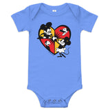 Steamboat Willie & Friends, Love with Hearts, Baby short sleeve one piece