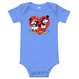 Steamboat Willie in Love with Heart, Baby short sleeve one piece