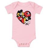 Steamboat Willie & Friends, Love with Hearts, Baby short sleeve one piece