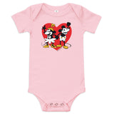 Steamboat Willie in Love with Heart, Baby short sleeve one piece