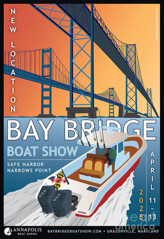 Bay Bridge Boat Show Poster - Art Print