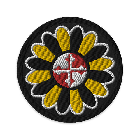 Maryland Power Flower, 3" Circle Embroidered Patch