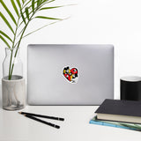 Steamboat Willie & Friends, Love with Hearts, Bubble-free Sticker