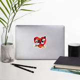 Steamboat Willie in Love with Heart, Bubble-free Sticker