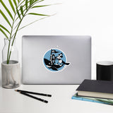 Steamboat Willie Sailing a Whale, Bubble-free Sticker