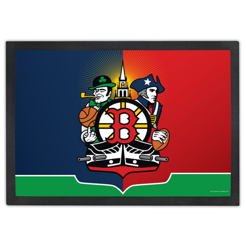 Boston Sports Fan Crest Doormat