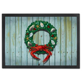 Coastal Holiday Crab Wreath, Doormat