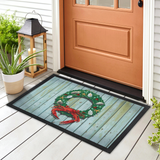 Coastal Holiday Crab Wreath, Doormat