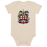 Boston Sports Fan Crest - Organic cotton baby bodysuit