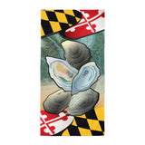 Maryland Oysters of the Chesapeake Towel by Joe Barsin