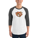 Oriole Baseball Crab Maryland Crest, 3/4 sleeve raglan shirt