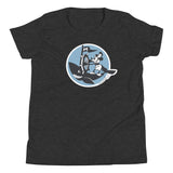 Steamboat Willie Sailing a Whale, Youth Short Sleeve T-Shirt