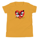 Steamboat Willie in Love with Heart, Youth Short Sleeve T-Shirt