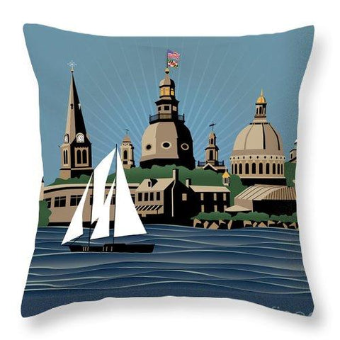Annapolis Steeples and Cupolas Serenity - Throw Pillow square