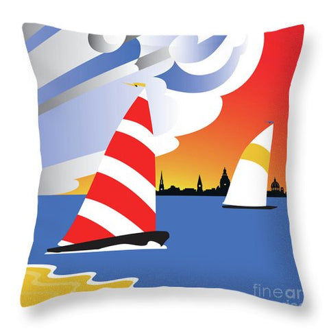 Wednesday Afternoon - Throw Pillow square