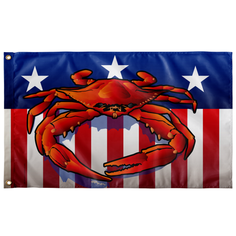 USA Steamed Crab, Large Flag, 60 x 36" with 2 grommets