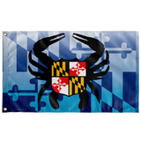 Maryland Blue Crab Crest, Large Flag, 60 x 36" with 2 grommets