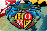 Maryland Blue Crab "Home" Doormat, 26x18"