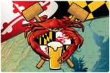 Maryland Crab Feast Crest Doormat, 26x18"