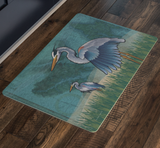 Coastal Blue Heron of the Chesapeake Doormat, 26x18"