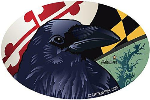Baltimore Raven Oval Window Decal, 6x4