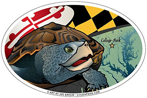 Maryland Terrapin Oval Sticker, 6x4