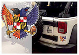 Fan photo on Jeep of Birdland Baltimore Raven and Oriole Maryland Shield Sticker
