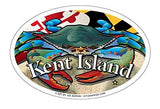 Kent Island Maryland Blue Crab Oval Magnet, 6x4