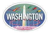 Washington DC skyline Oval Magnet, 6x4